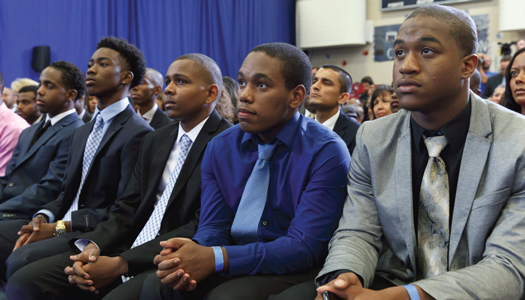 Young men in suits